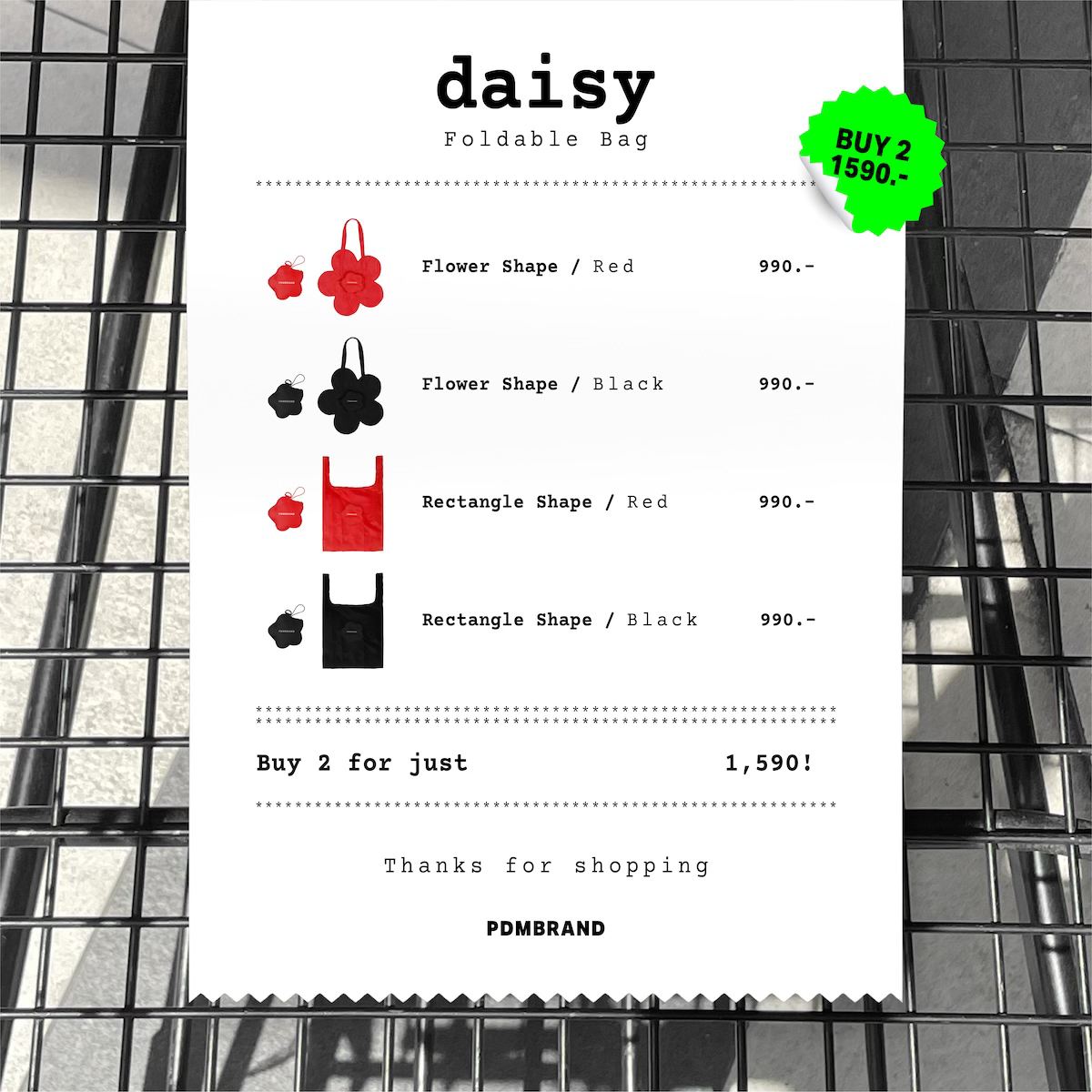DAISY FOLDING BAG (Pre-order)